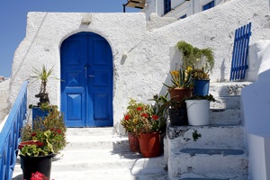 front door of greek residence