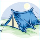 blue tent