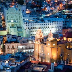 Guanajuato city at night