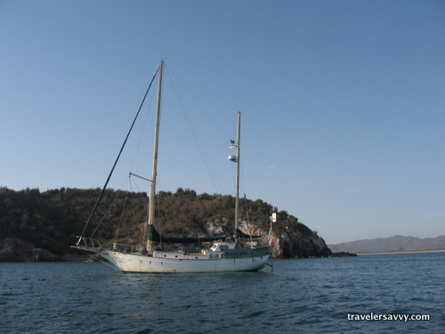 Pacific Jade at anchor