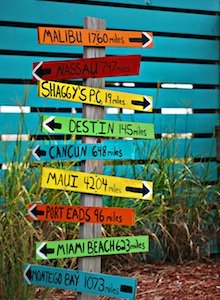 colorful directional signs
