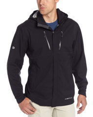 men's black travel windbreaker