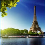 Eiffel tower, blue sky